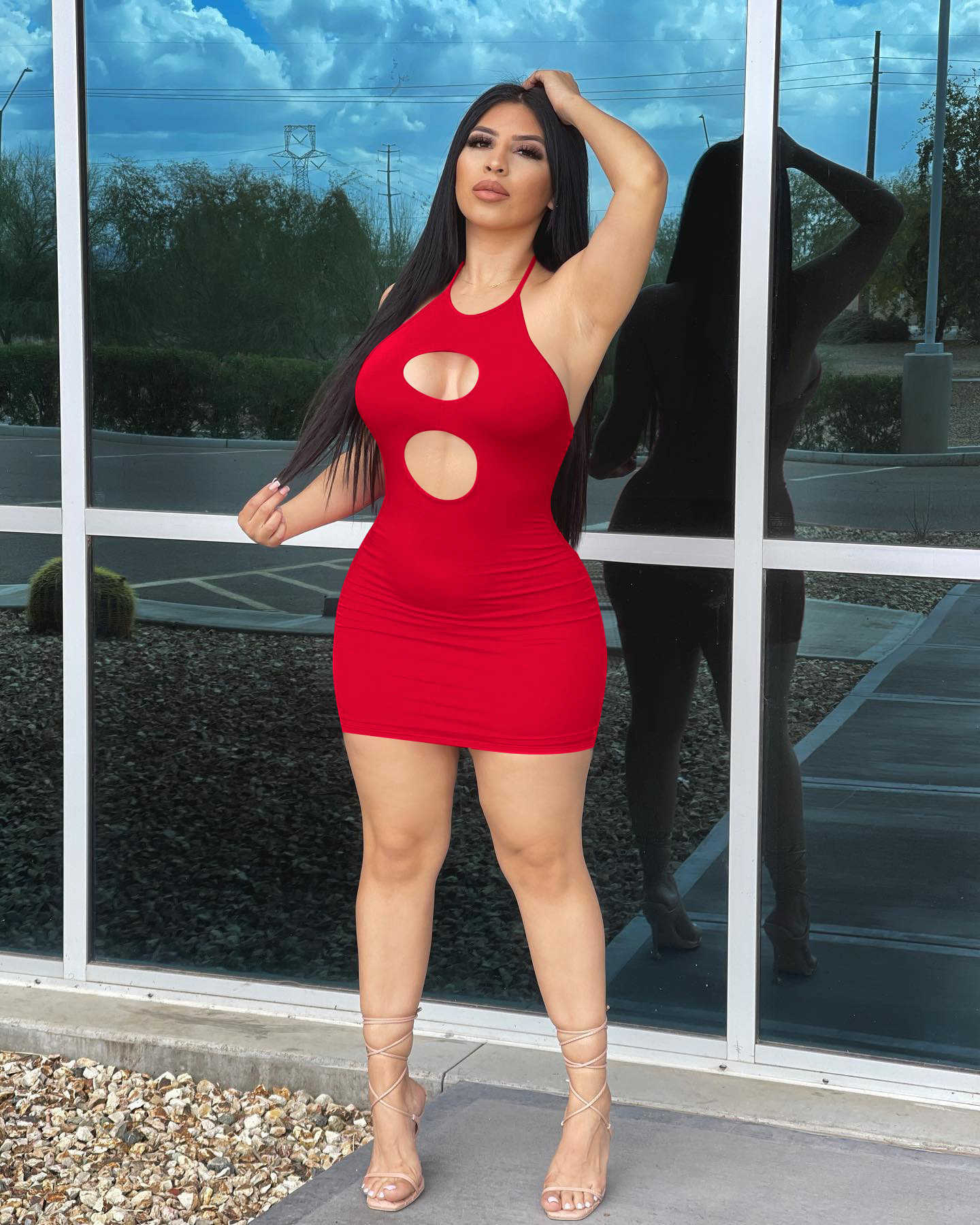 summer womens round hole bandage dress woman halter dresses 2022models clothing ladies women clothes