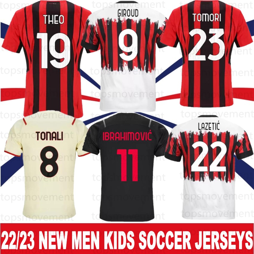 21 22 Soccer Jerseys TOMORI GIROUD IBRAHIMOVIC LAZETIC Fourth 4th Kit 2021 2022 TONALI A.REBIC Kessie Theo Brahim Men Kids Sets Top Football Shirt Uniforms Custom S, Men acmilann
21 22 Soccer Jerseys TOMORI GIROUD IBRAHIMOVIC LAZETIC Fourth 4th Kit 2021 2022 TONALI A.REBIC Kessie Theo Brahim Men Kids Sets Top Football Shirt Uniforms Custom S, Men acmilann