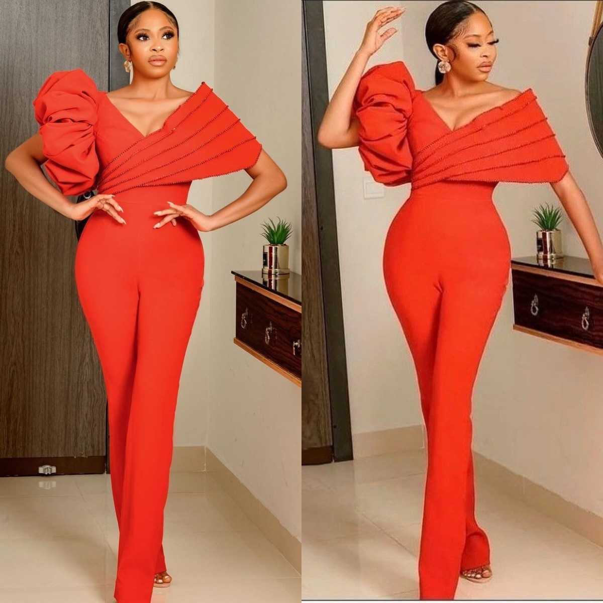 Red Jumpsuit Evening Dresses Satin Pleat Prom Gowns Ladies Party Outfits Second Reception Dress 2022, Same as picture
Red Jumpsuit Evening Dresses Satin Pleat Prom Gowns Ladies Party Outfits Second Reception Dress 2022, Same as picture