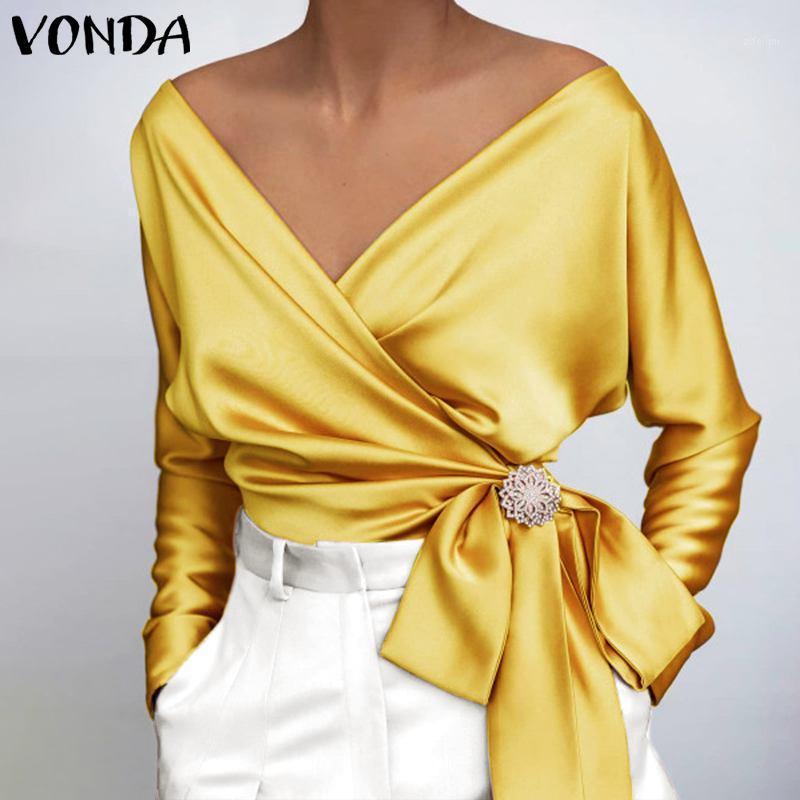 Women' Blouses & Shirts VONDA 2022 Women Blouse Elegant Solid Color V Neck Tops Sexy Office Stylish Spring Long Sleeve Bohemian Blusas Femi, Green
Women' Blouses & Shirts VONDA 2022 Women Blouse Elegant Solid Color V Neck Tops Sexy Office Stylish Spring Long Sleeve Bohemian Blusas Femi, Green