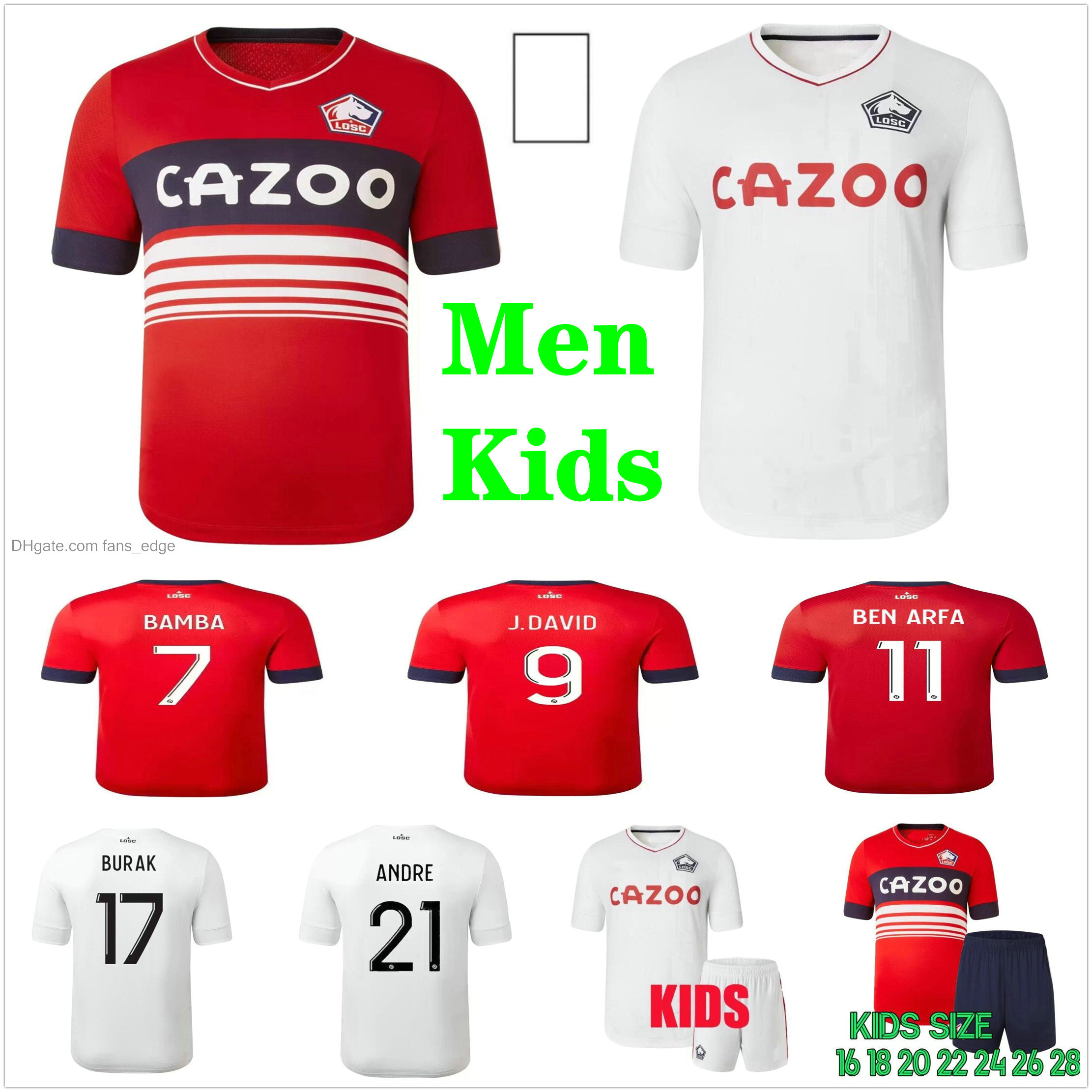 2022 2023 LOSC Lille Soccer Jerseys 10 R.SANCHES 9 J.DAVID 6 FONTE YAZICI J.IKONE BURAK OSIMHEN T.WEAH L.ARAUJO Custom Men Kids Kit Home Away 22 23 Maillots Football Shirt, As picture men size s-xxl
2022 2023 LOSC Lille Soccer Jerseys 10 R.SANCHES 9 J.DAVID 6 FONTE YAZICI J.IKONE BURAK OSIMHEN T.WEAH L.ARAUJO Custom Men Kids Kit Home Away 22 23 Maillots Football Shirt, As picture men size s-xxl