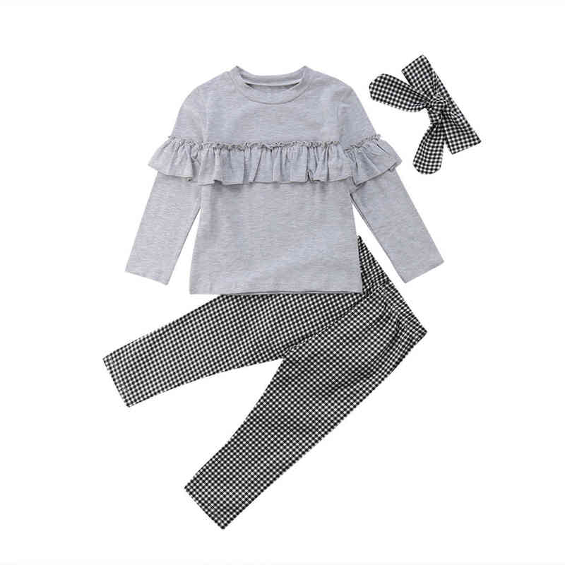 Citgeett Toddler Kids Baby Girl Ruffle Grey Plaid Tops Pants Leggings 3Pcs Outfits Ruche Autumn Clothes Set J220712, Red
Citgeett Toddler Kids Baby Girl Ruffle Grey Plaid Tops Pants Leggings 3Pcs Outfits Ruche Autumn Clothes Set J220712, Red