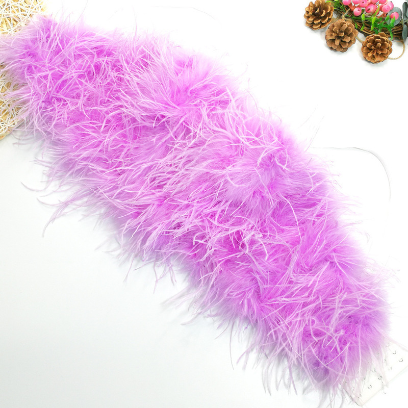 Ostrich hair crop top for women feather camis tube tight-fitting stage performance costume nightclub party tanks bustier bra 220325