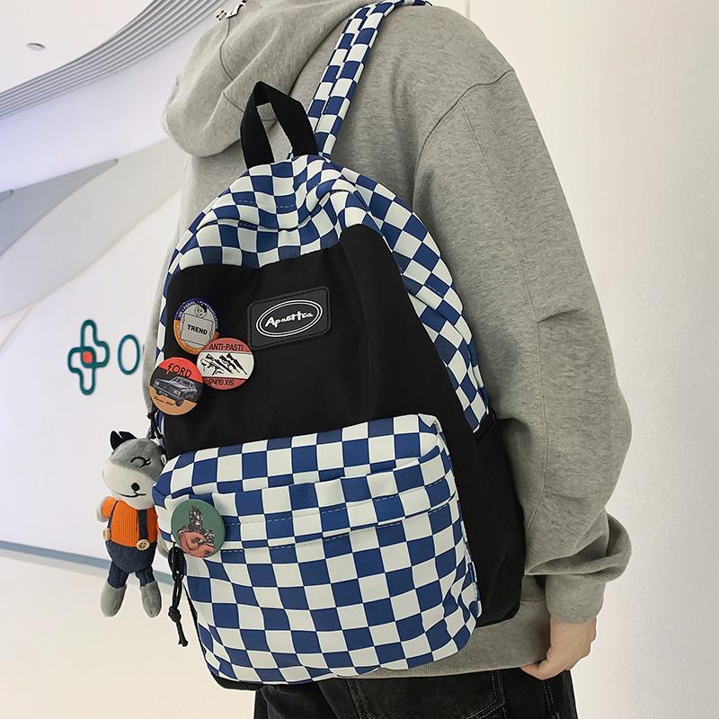 Backpack Fashion Nylon Trend Women Checkerboard Wear Day Pack Laptop Bag Large Capacity Outdoor Travel Student Book Schoolbag, Black
Backpack Fashion Nylon Trend Women Checkerboard Wear Day Pack Laptop Bag Large Capacity Outdoor Travel Student Book Schoolbag, Black