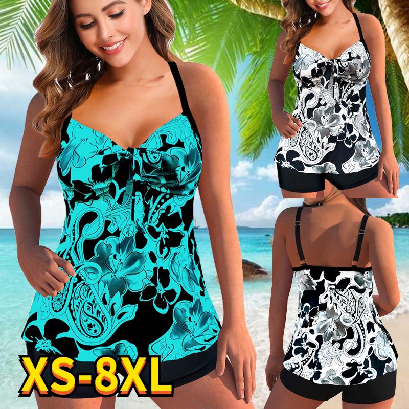 Women's Swimwear 2022 Printed Tankini Swimsuits Plus Size Women High Waist Swimsuit Female Two Pieces Bathing Suit Beachwear Bathers, Blue
Women's Swimwear 2022 Printed Tankini Swimsuits Plus Size Women High Waist Swimsuit Female Two Pieces Bathing Suit Beachwear Bathers, Blue