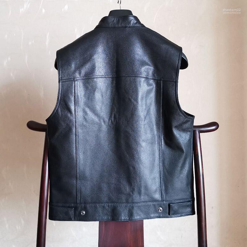 Men's Vests HLZZ351 Asian Small Size Mens Super High Quality Genuine Goat Leather Brass Button Vest Stylish Waistcoat Stra22, As pic
Men's Vests HLZZ351 Asian Small Size Mens Super High Quality Genuine Goat Leather Brass Button Vest Stylish Waistcoat Stra22, As pic