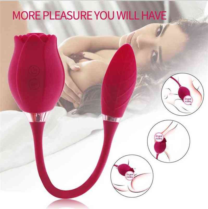 NXY Vibrators Sexy Toy Clitoral g Spot Silicon 3 in 1 Tongue Sucking Rose Women 0411