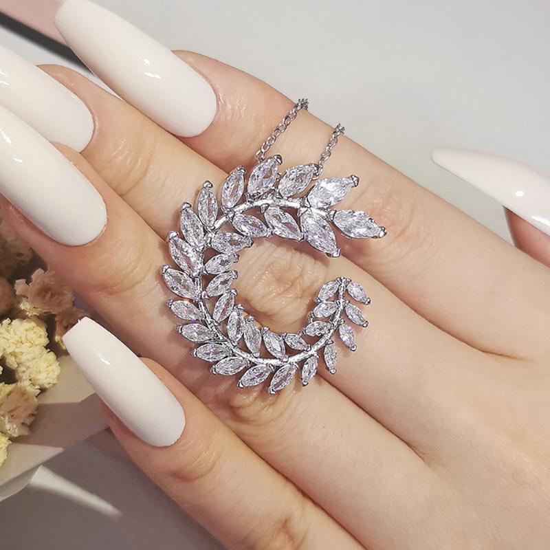 Pendant Necklaces Luxury Marquise Silver Color Necklace Wedding Bridal For Women Lady Anniversary Gift Jewelry Drop
Pendant Necklaces Luxury Marquise Silver Color Necklace Wedding Bridal For Women Lady Anniversary Gift Jewelry Drop