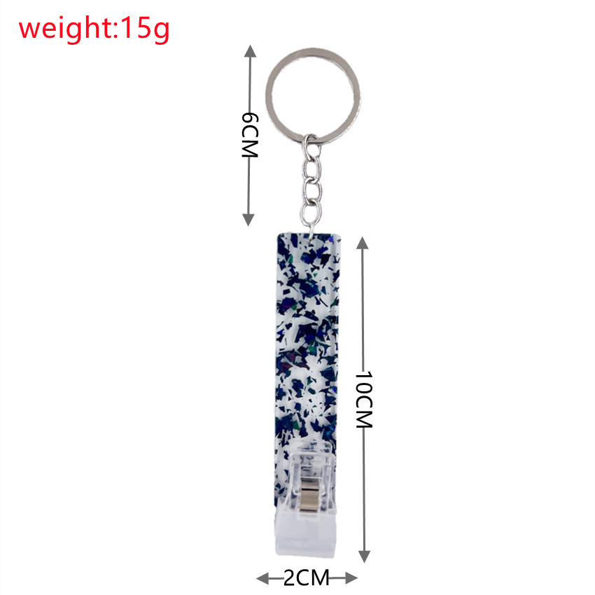 16CM Acrylic Card Puller Keychain Pendant Portable Contactless Grabber Card Keychains Keyring