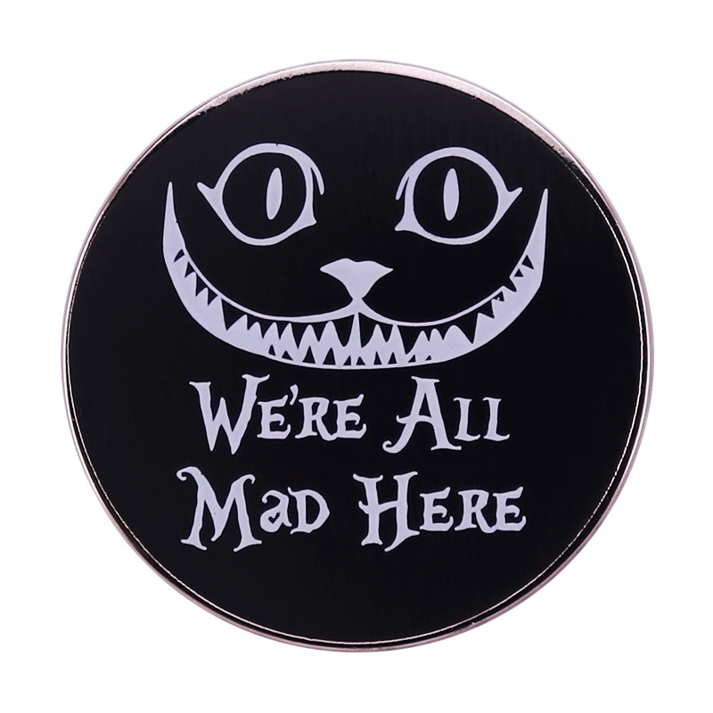 Alice in Wonderland Chesire Cat We're All Mad Here Pin Button Badge, As picture
Alice in Wonderland Chesire Cat We're All Mad Here Pin Button Badge, As picture