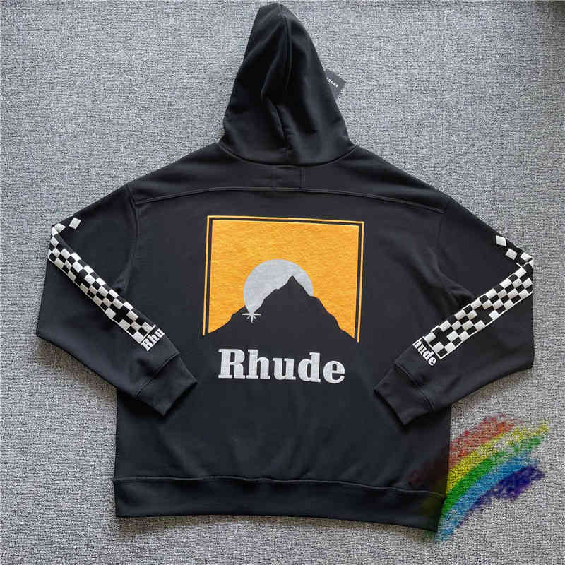 Vintage Black Rhude Mountain Hoodie Men Women 1:1 High-quality Sleeve Checker Rhude Hooded Sweatshirts Pullovers
Vintage Black Rhude Mountain Hoodie Men Women 1:1 High-quality Sleeve Checker Rhude Hooded Sweatshirts Pullovers