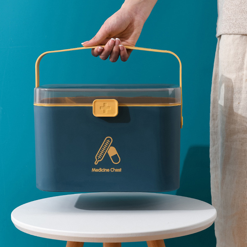 Multi-functional Emergency Pills Case Chest First Aid Kit Container Portable Household Plastic Medicine Organizer Storage Box 220711