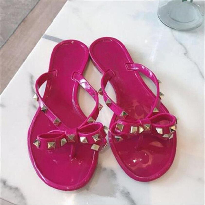 fashion Woman Summer Sandals Rivets big bowknot Flip Flops Beach Sandalias Femininas Flat Jelly Designer Sandals whole286P, S2
fashion Woman Summer Sandals Rivets big bowknot Flip Flops Beach Sandalias Femininas Flat Jelly Designer Sandals whole286P, S2