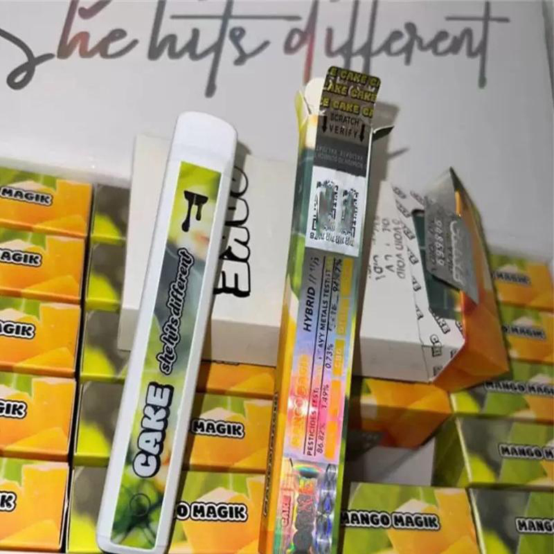 New Packaging Cake Disposable Vape Pen E Cigarette Device Thick Oil Rechargeable Pod 1.0ml Empty Carts 280mAh Battery Vaporizer Pens
New Packaging Cake Disposable Vape Pen E Cigarette Device Thick Oil Rechargeable Pod 1.0ml Empty Carts 280mAh Battery Vaporizer Pens