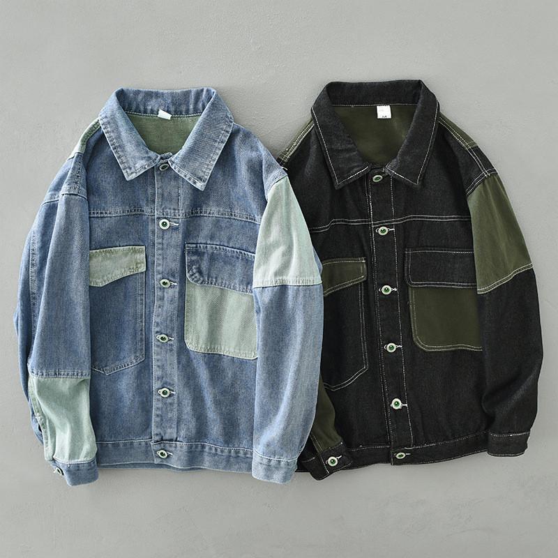 Men's Jackets Patchwork Man Jacket Denim Vintage Oversized Comfortable Turn Down Collar Coat Causal Fashion For, Black;brown
Men's Jackets Patchwork Man Jacket Denim Vintage Oversized Comfortable Turn Down Collar Coat Causal Fashion For, Black;brown