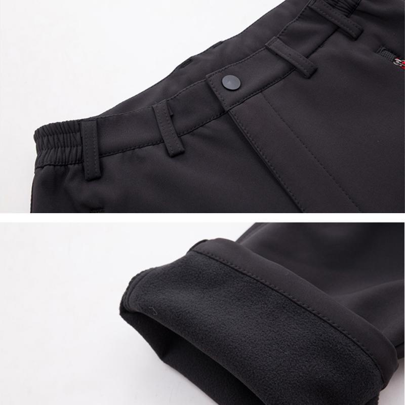 Winter Fleece Warm Men Pants Male Outdoor Snow Camping Hiking Work Windproof Snowboard Ski Waterproof Breathable Trousers 220330