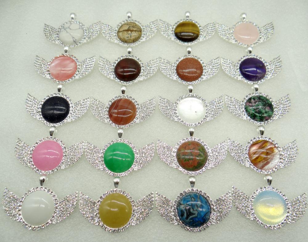 Pendant Necklaces Sell 8PC Wholesale Natural Stone Quartz Crystal Opal Lapis Round Shaped Diy Jewelry Making Necklace For WomanPendant
Pendant Necklaces Sell 8PC Wholesale Natural Stone Quartz Crystal Opal Lapis Round Shaped Diy Jewelry Making Necklace For WomanPendant