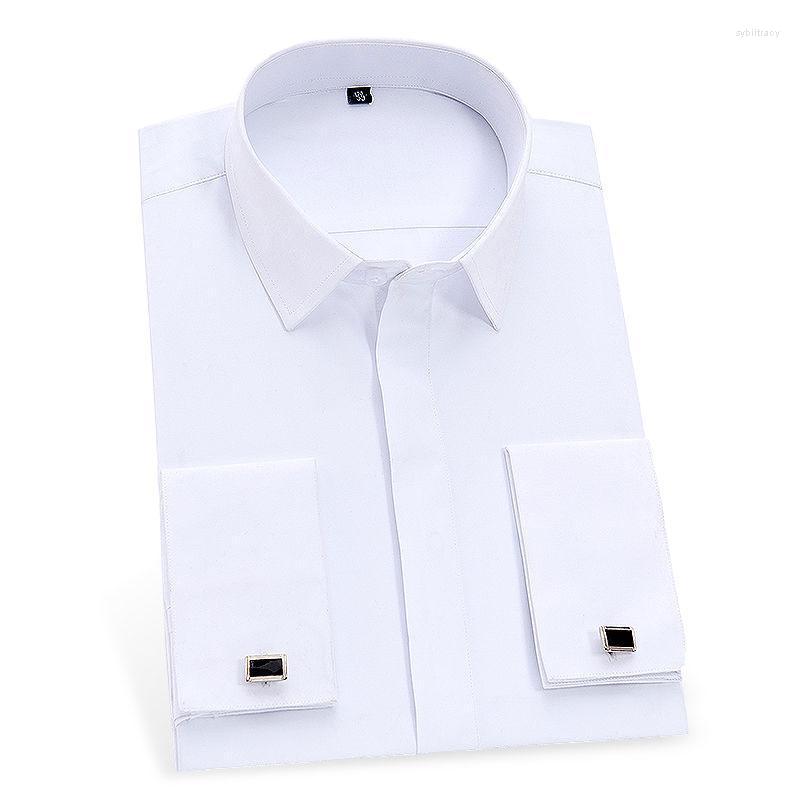 Men's Dress Shirts Solid Color Long Sleeve Men Shirt French Cuff Fashion Regular Fit Formal Business Office White Smart Casual For ManMen's
Men's Dress Shirts Solid Color Long Sleeve Men Shirt French Cuff Fashion Regular Fit Formal Business Office White Smart Casual For ManMen's