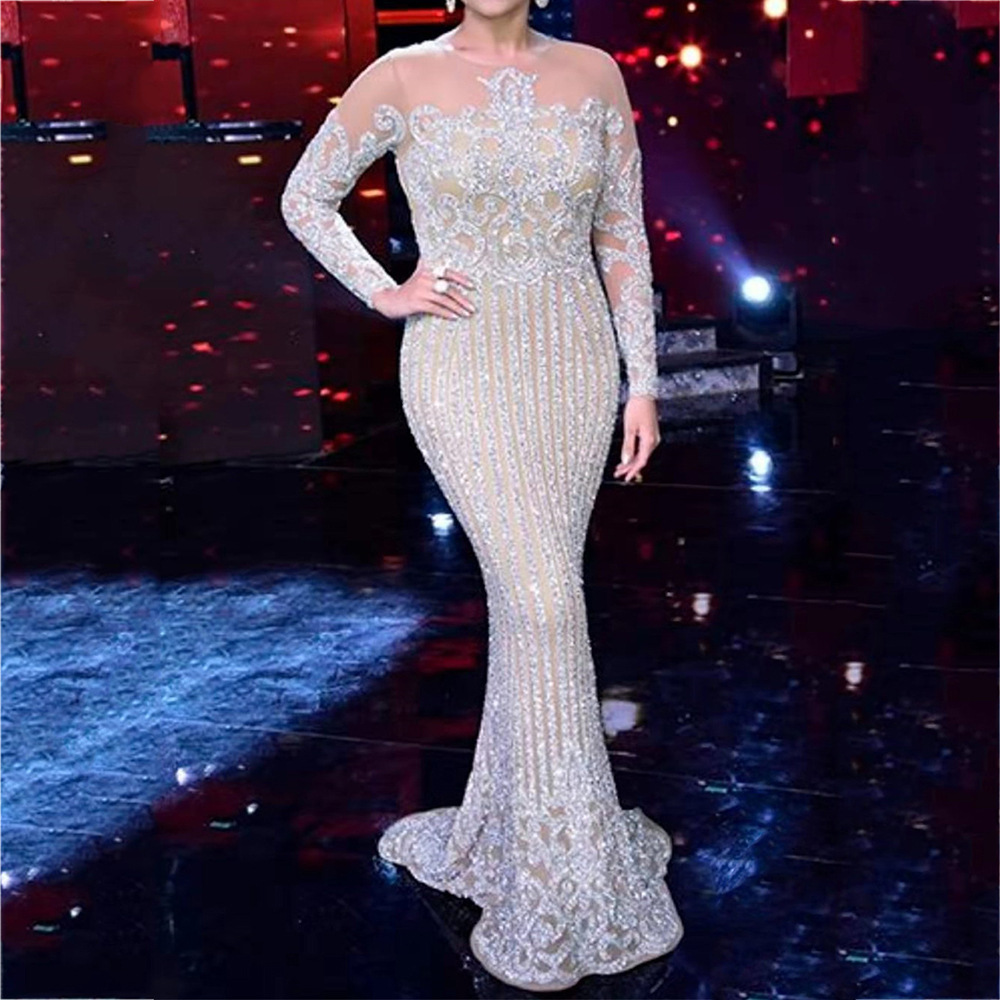 African Nigerian White Long Gown Mermaid Prom Dresses 2022 Satin Fromal Evening Gowns Arabic Prom Dress Custom