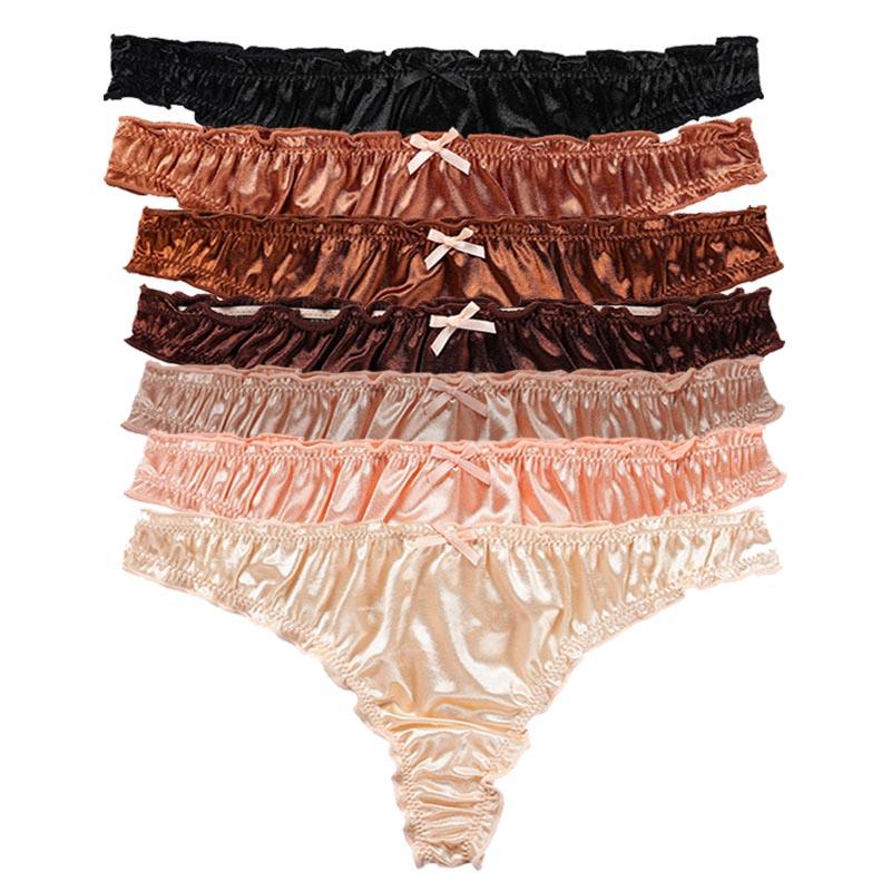 Women's Panties Pack Women Thong Underwear Satin Sexy Panty Cotton Crotch Breathable Set Comfort Soft Low Waist SexyWomen's, 05 package
Women's Panties Pack Women Thong Underwear Satin Sexy Panty Cotton Crotch Breathable Set Comfort Soft Low Waist SexyWomen's, 05 package