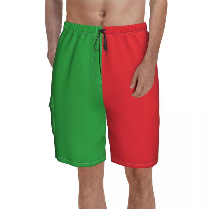 Men' Shorts Two Tone Design Board Red And Green Males Cute Beach Printed Oversize Swimming TrunksMen
Men' Shorts Two Tone Design Board Red And Green Males Cute Beach Printed Oversize Swimming TrunksMen