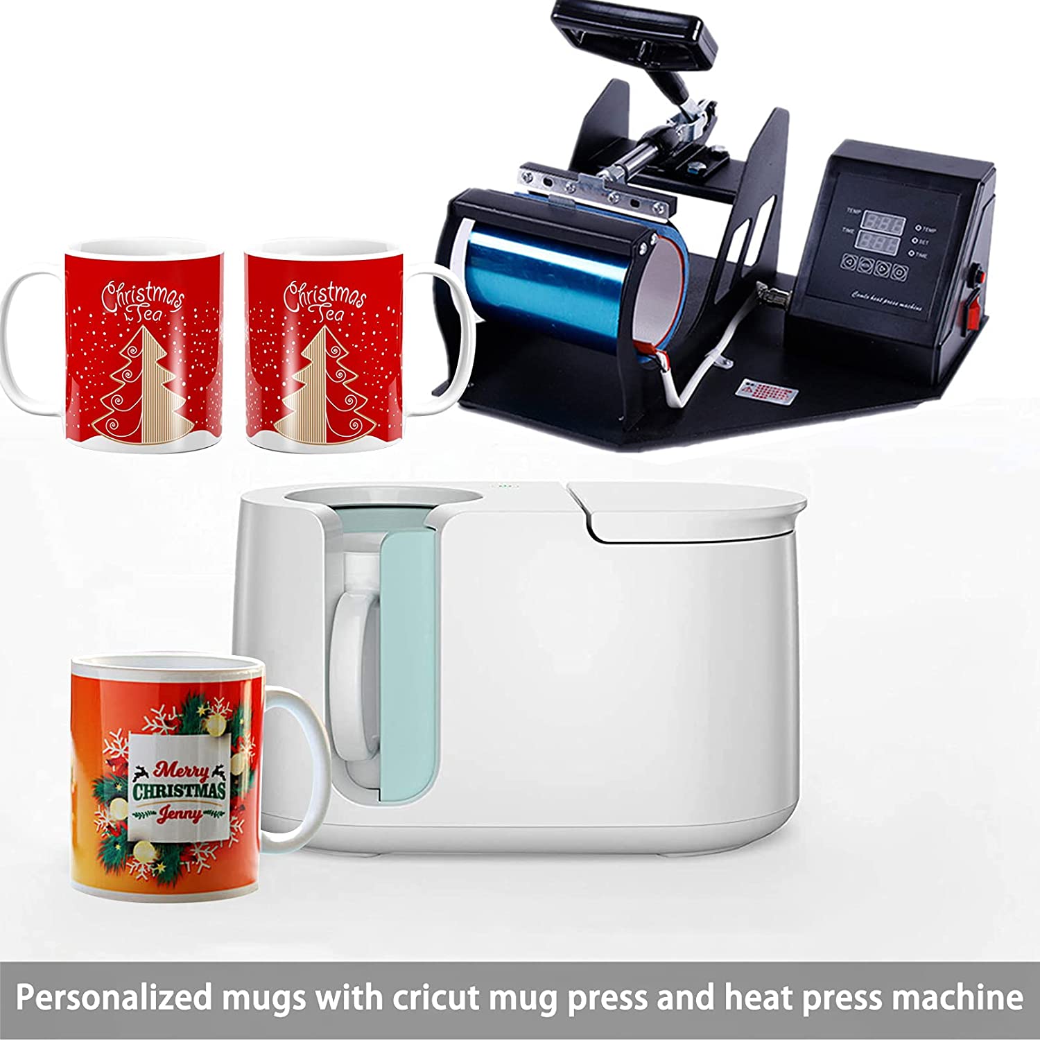 Set of White Sublimation Blank Coffee Mugs 11oz Tea Chocolate Ceramic Cups- DIY Sublimation Blanks Products Bulk