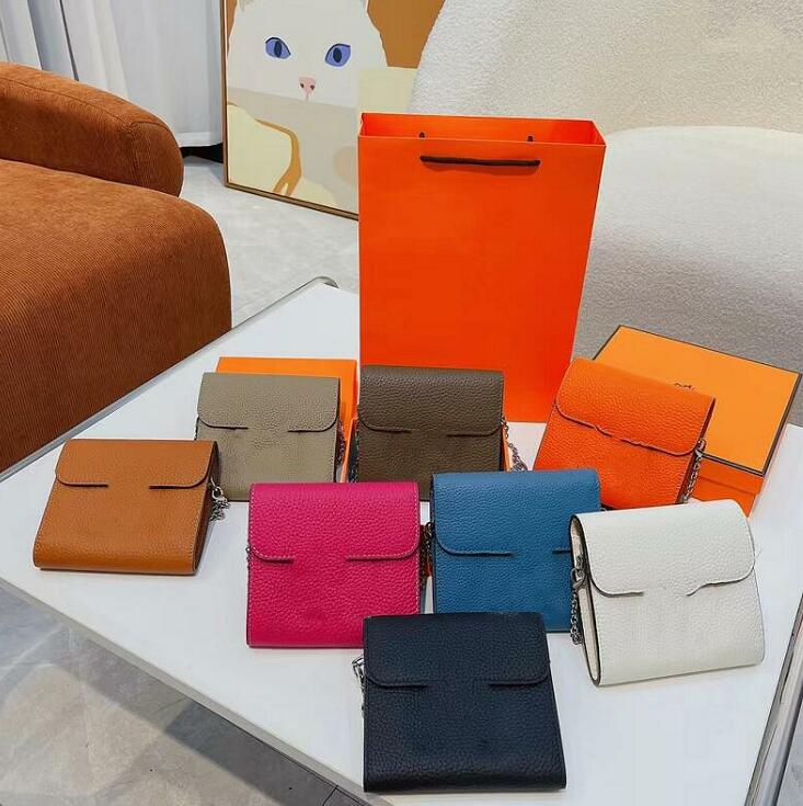 Designer 8 Color Wallet Chain Crossbody Womens Leather Flap Single-Shoulder Bag High Quality Luxury Casual Envelope Bags Change Purse Credit Card Bag, Orange
Designer 8 Color Wallet Chain Crossbody Womens Leather Flap Single-Shoulder Bag High Quality Luxury Casual Envelope Bags Change Purse Credit Card Bag, Orange