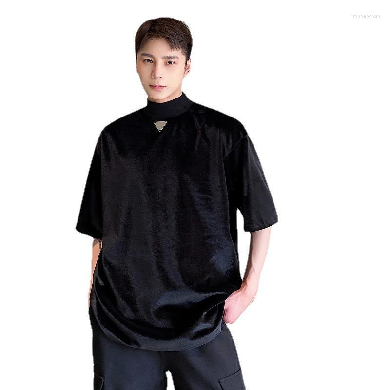 Men's T-Shirts Summer Velvet Stand Collar Metal Triangle Short Sleeve Men's T-Shirt Male Japan Korean Streetwear Vintage Tees Shirts Tsh, 3629
Men's T-Shirts Summer Velvet Stand Collar Metal Triangle Short Sleeve Men's T-Shirt Male Japan Korean Streetwear Vintage Tees Shirts Tsh, 3629