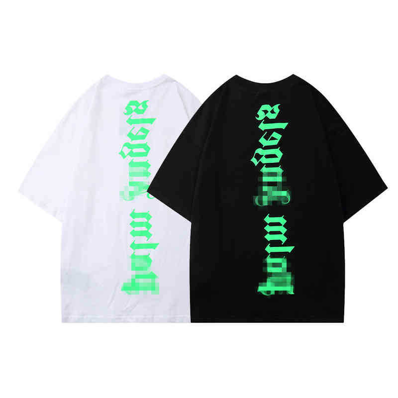 European and American Trend Men T Shirt Plamangels Chao Brand Drop Shoulder Short Sleeve Sanskrit Back Luminous Loose shirts for a, White
European and American Trend Men T Shirt Plamangels Chao Brand Drop Shoulder Short Sleeve Sanskrit Back Luminous Loose shirts for a, White