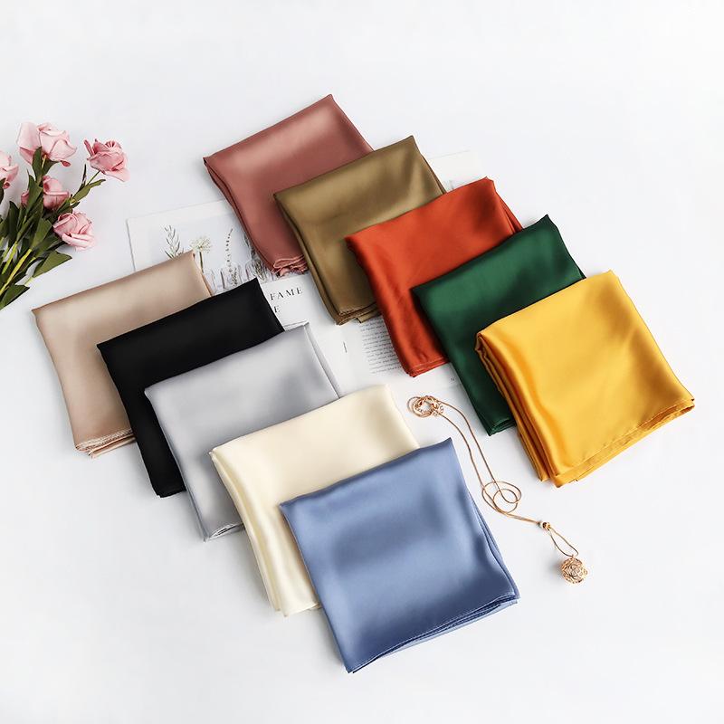 Scarves 70 * Square Scarf Simple Solid Color Professional Sweet Silk Simulation Woman
Scarves 70 * Square Scarf Simple Solid Color Professional Sweet Silk Simulation Woman