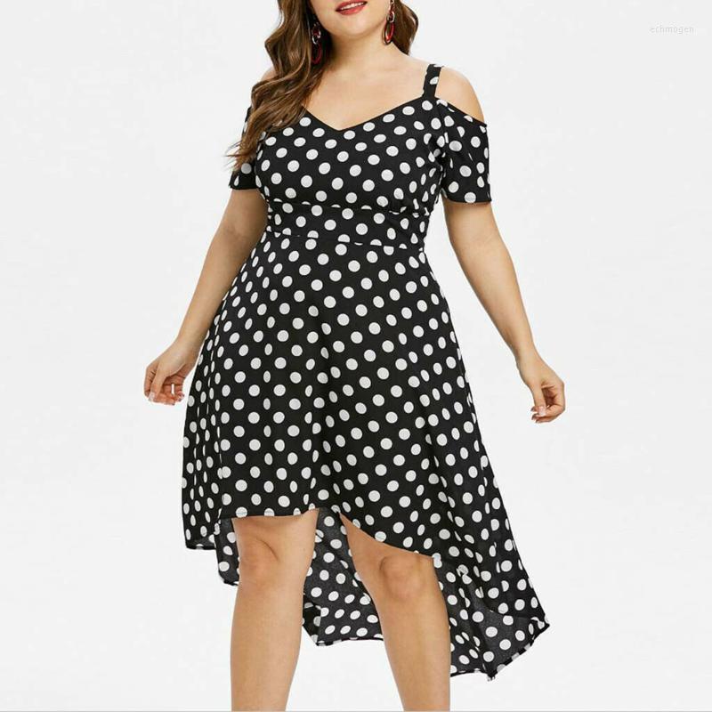 Plus Size Dresses Fashion Women V-Neck Polka Dot Caims Cold Shoulder Short Sleeve Dress Large Casual Sundress Vestido De Mujer Echm22, Black
Plus Size Dresses Fashion Women V-Neck Polka Dot Caims Cold Shoulder Short Sleeve Dress Large Casual Sundress Vestido De Mujer Echm22, Black