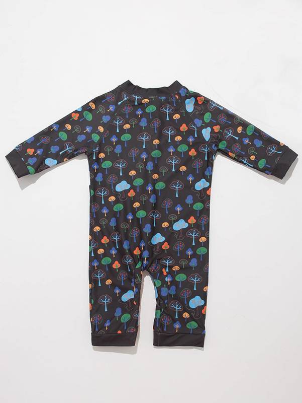 Baby Plants Print Zip Up Swimwear SHE