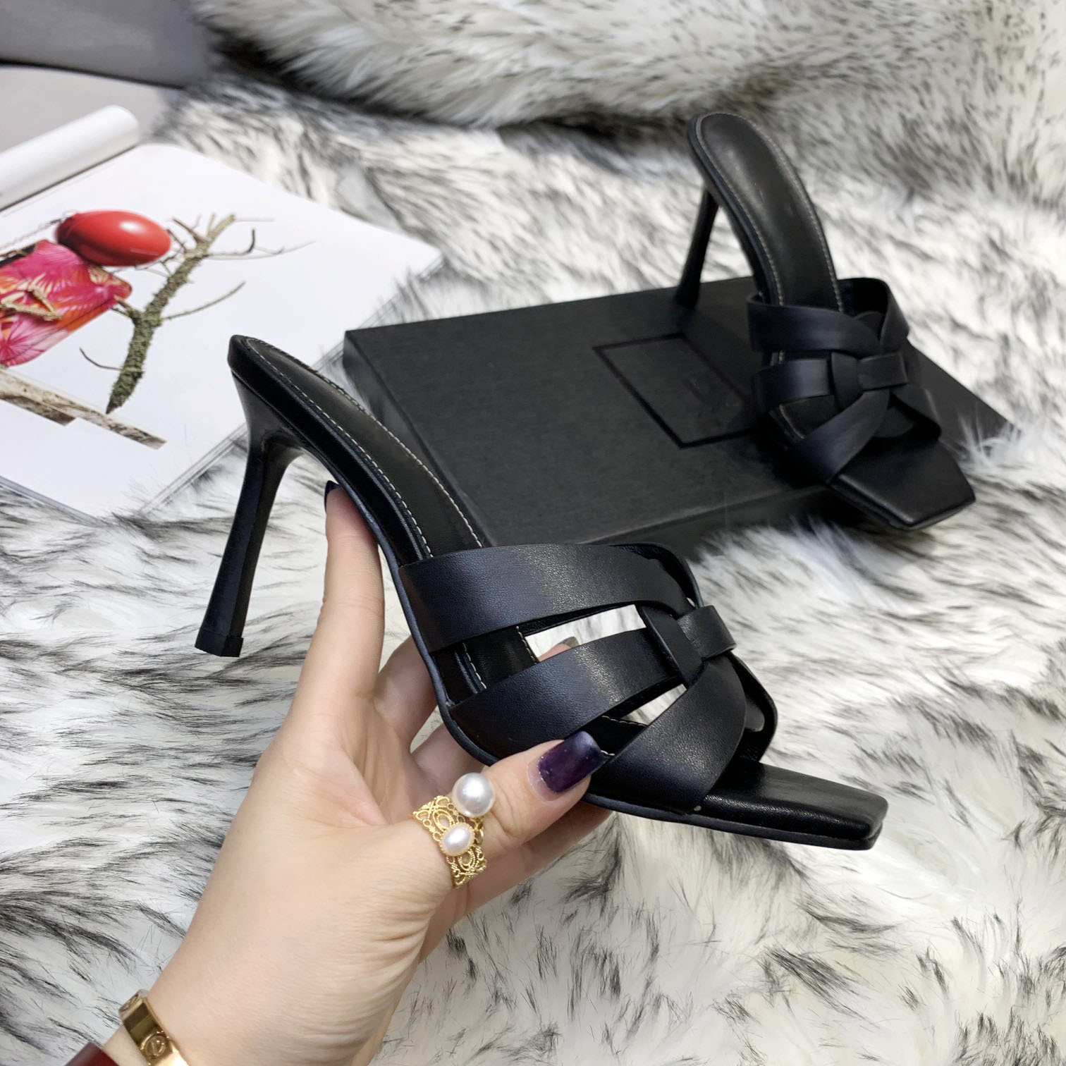 Luxury Lady Outdoor Shoes Heeled Mules Women High Heel Sandals Smooth Leather Designer Beach Casual Sandals, Color 12
Luxury Lady Outdoor Shoes Heeled Mules Women High Heel Sandals Smooth Leather Designer Beach Casual Sandals, Color 12