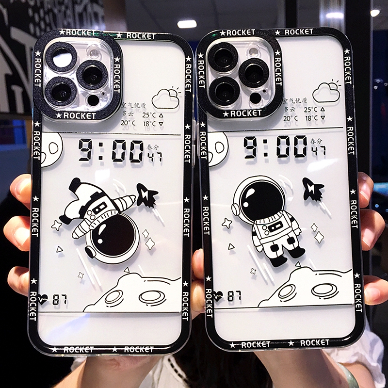 Cartoon Transparent Astronaut Phone Cases For iPhone 11 12 13 Pro Max XS X XR 7 8 Plus SE 2020 Cute Bumper Back Cover
Cartoon Transparent Astronaut Phone Cases For iPhone 11 12 13 Pro Max XS X XR 7 8 Plus SE 2020 Cute Bumper Back Cover