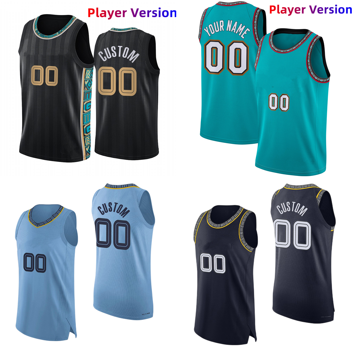 Authentic Player Version Basketball Jerseys 27 David Roddy 3 Tyrell Terry 12 Ja Morant 4 Adams, Player version (with team logo)
Authentic Player Version Basketball Jerseys 27 David Roddy 3 Tyrell Terry 12 Ja Morant 4 Adams, Player version (with team logo)