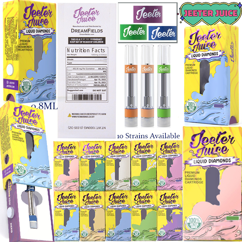 Jeeter empty cartridge with packages 0.8ml 1ml Pyrex Atomizer electronic cigarette vape cart 510 thread glass cartridges vaporizer vapor atomizers e cig cigarettes
Jeeter empty cartridge with packages 0.8ml 1ml Pyrex Atomizer electronic cigarette vape cart 510 thread glass cartridges vaporizer vapor atomizers e cig cigarettes