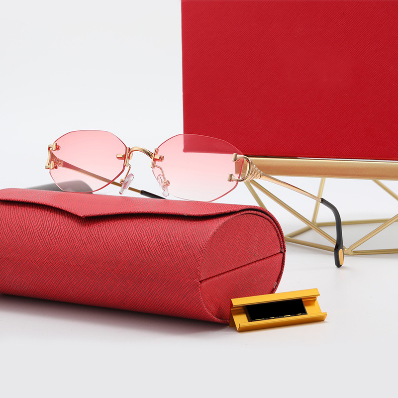 Newest Fashion womens designer sunglasses Beach accessories Rimless Oval lens gold frame red gradient coffee pit viper lunette de soleil for mens cartir eyewear
Newest Fashion womens designer sunglasses Beach accessories Rimless Oval lens gold frame red gradient coffee pit viper lunette de soleil for mens cartir eyewear