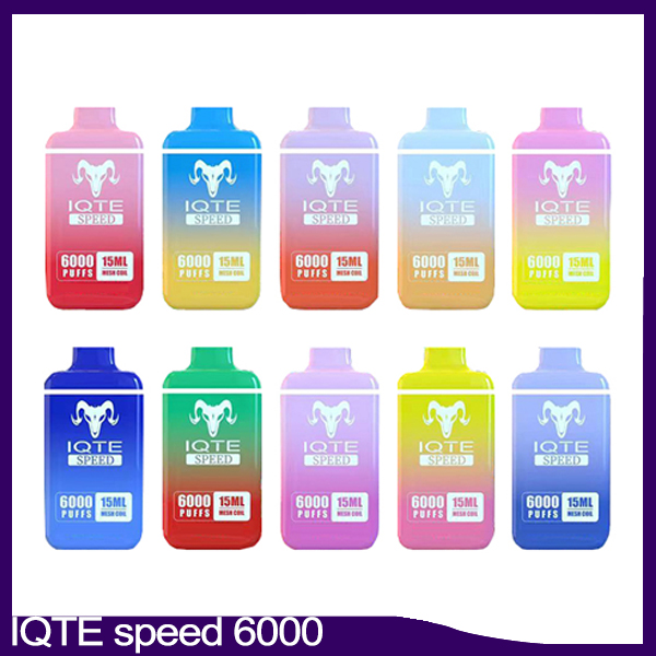 Original IQTE speed 6000 Disposable E cigarettes 6000 Puffs Vape Pen rechargeable 550mAh Battery 15ml Pre-filled Mesh Coil Cartridge 0268314
Original IQTE speed 6000 Disposable E cigarettes 6000 Puffs Vape Pen rechargeable 550mAh Battery 15ml Pre-filled Mesh Coil Cartridge 0268314