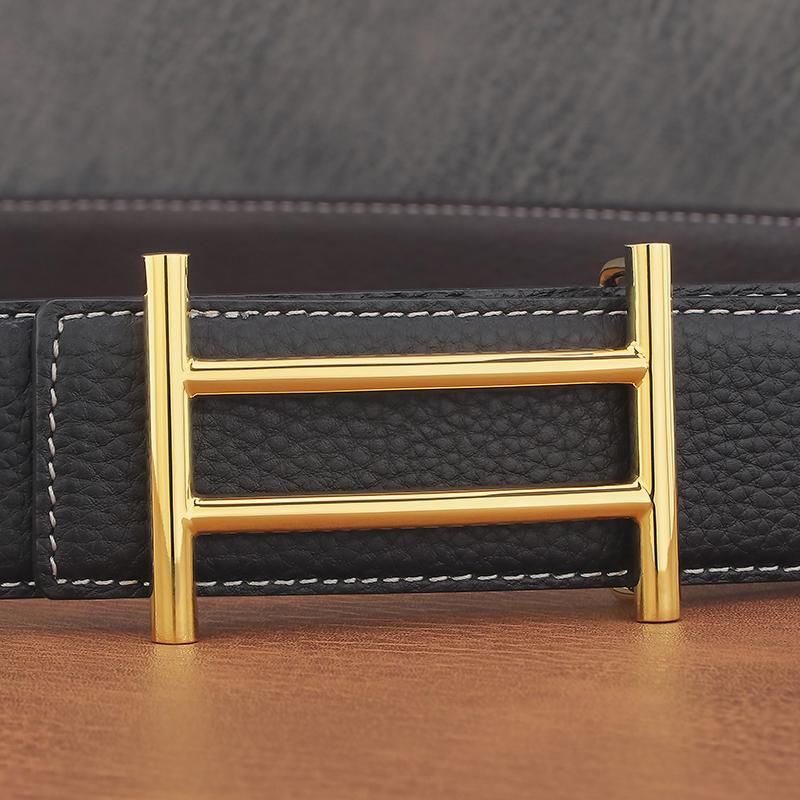 Belts Top Quality Copper Slide Buckle Designer Men Fashion Full Grain Leather 3.8cm Wide Waist Strap Waistband, Black
Belts Top Quality Copper Slide Buckle Designer Men Fashion Full Grain Leather 3.8cm Wide Waist Strap Waistband, Black