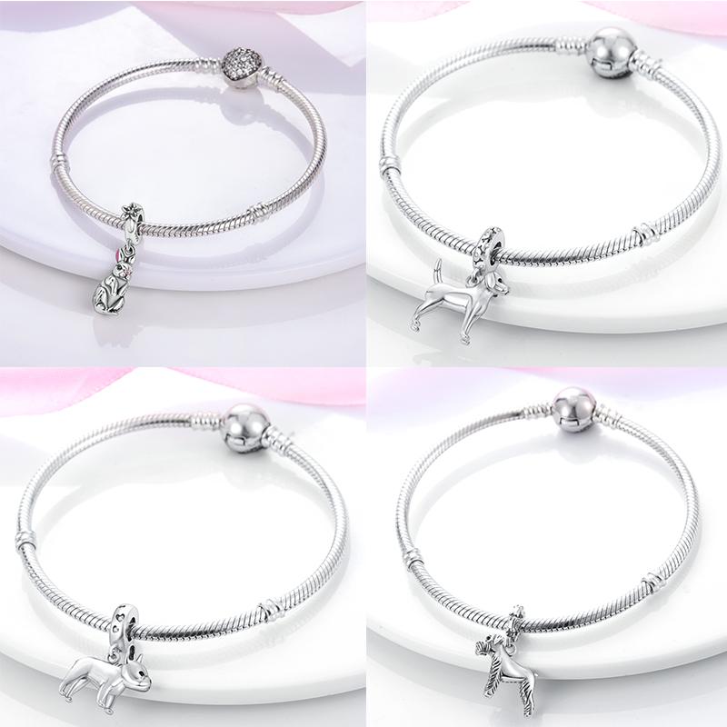 925 Sterling silver bracelet charms for charm Turtle Whale Dolphin Ocean European Bead necklace charms jewelry