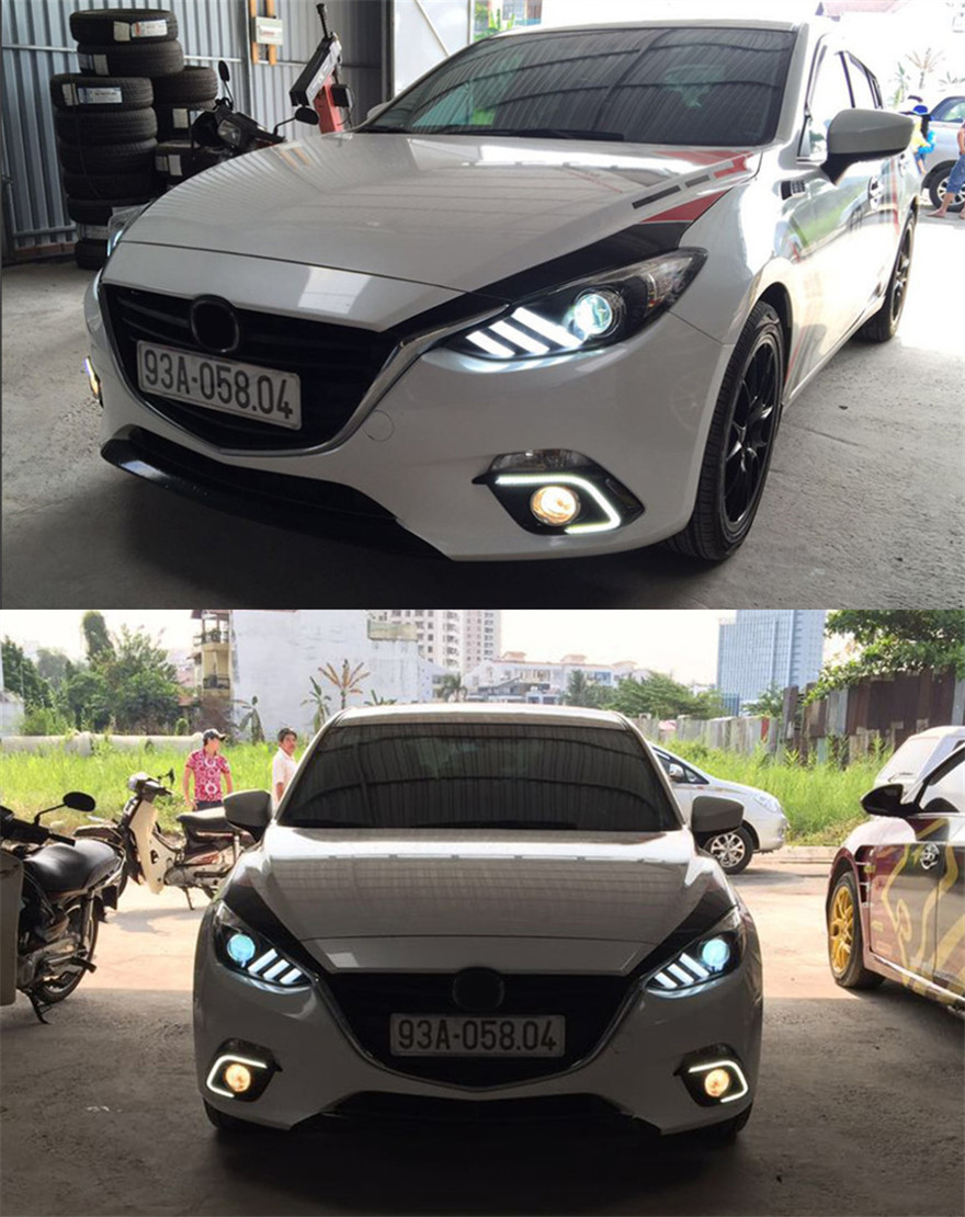 2 PCS Auto Car Head Light For Mazda 3 Axela 20 14-20 19 Mustang LED Lamps High Beam Front Lights