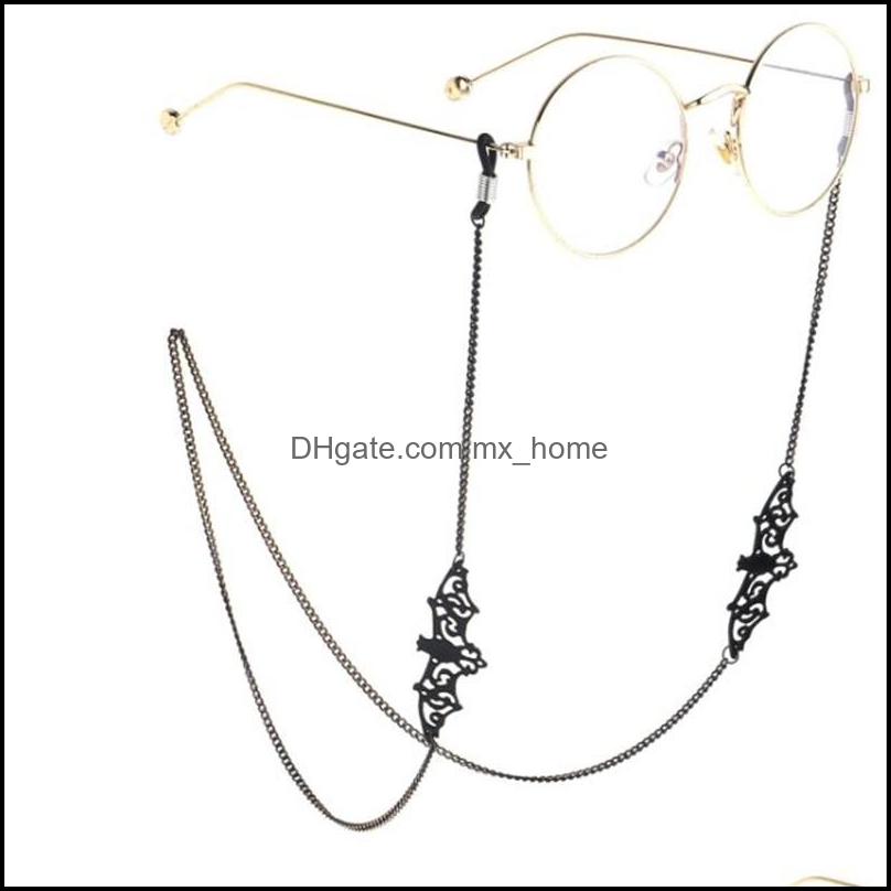 Childrens Eyeglasses Chains Adt Children Punk Spectacle Chain Black Hollowing Out Bat Pendants Fashion Gothic Metal Eyeglass Mxhome Dhh
Childrens Eyeglasses Chains Adt Children Punk Spectacle Chain Black Hollowing Out Bat Pendants Fashion Gothic Metal Eyeglass Mxhome Dhh
