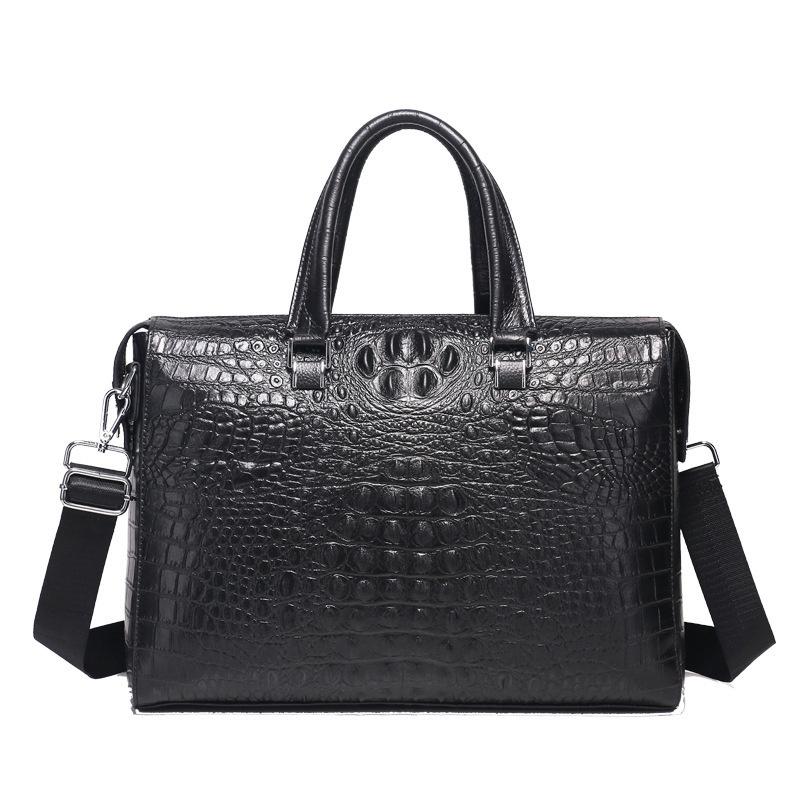 Briefcases Design Top Genuine Leather Alligator Pattern Men's Designer Briefcase Single Shoulder Bag Business High-quality Laptop Case, Black
Briefcases Design Top Genuine Leather Alligator Pattern Men's Designer Briefcase Single Shoulder Bag Business High-quality Laptop Case, Black
