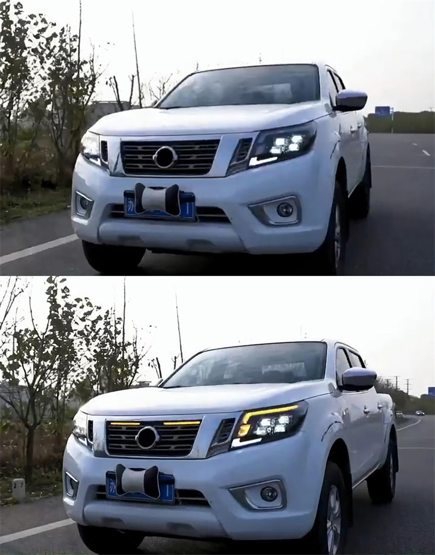 2 PCS Auto Car Head Light Parts For Navara NP300 20 15-20 20 LED Lamps Headlight DRL Daytime Running Lights Turn Signal