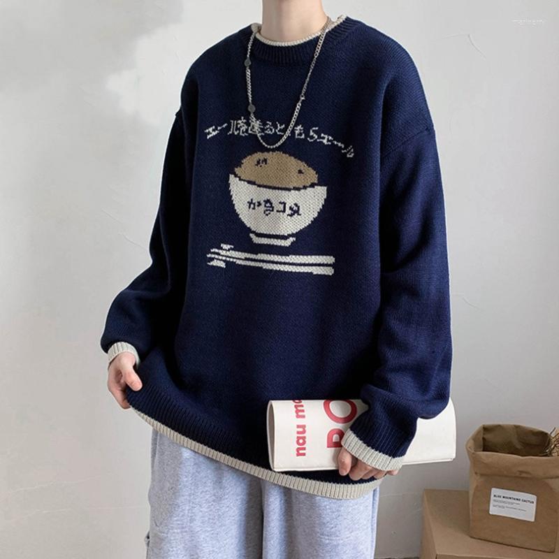 Men's Sweaters Japan Style Knitted Sweater Men Clothing Harajuku Pullover Fashion Mens Clothes M-2XL 2022Men's Mari22, Navy blue 
Men's Sweaters Japan Style Knitted Sweater Men Clothing Harajuku Pullover Fashion Mens Clothes M-2XL 2022Men's Mari22, Navy blue