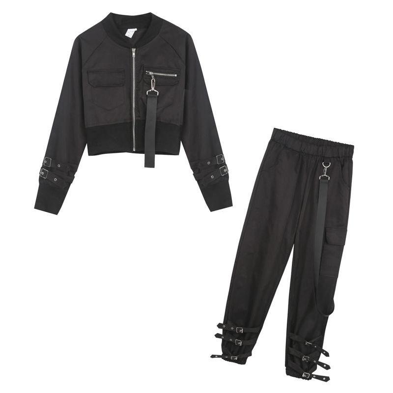 Women's Two Piece Pants 2022 Womens 2 Pieces Sets Overalls Woman Female Black Pockets Jumpsuit Streetwear Jacket Shorts + High Waist Cargo O, Black pants
Women's Two Piece Pants 2022 Womens 2 Pieces Sets Overalls Woman Female Black Pockets Jumpsuit Streetwear Jacket Shorts + High Waist Cargo O, Black pants
