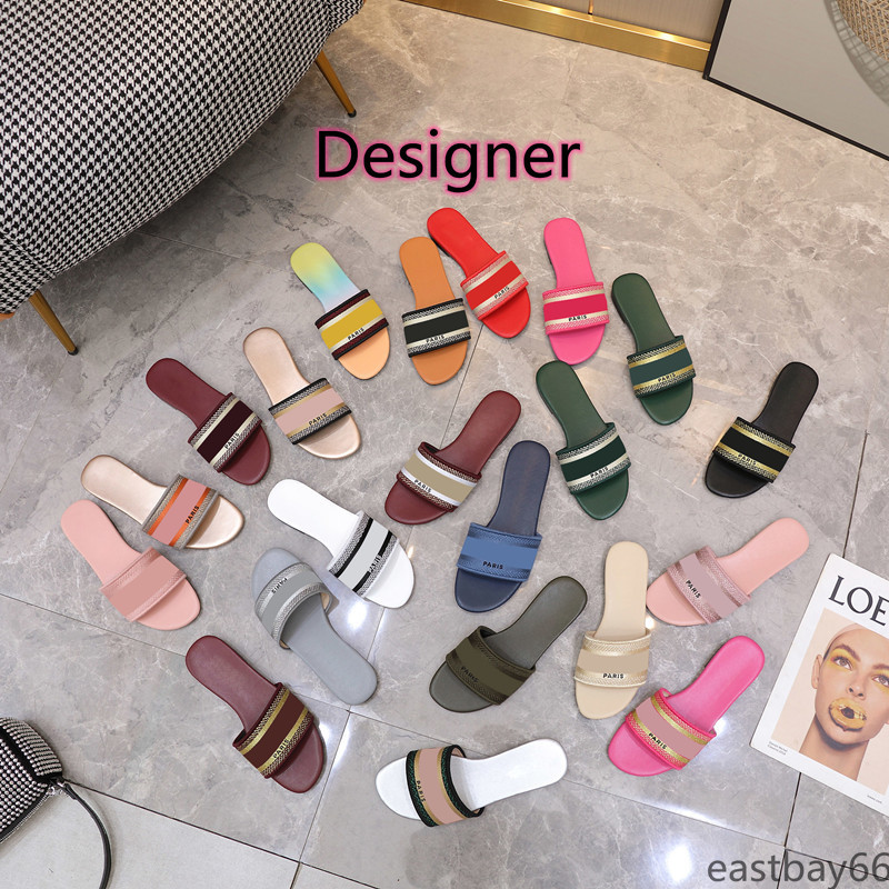 Designer-DWAY''cotton Sandals Luxury Women Slippers Embroidered Slipper Summer Flat Outdoor Beach Fashion Striped Leather Flowers Size 35-43, 23
Designer-DWAY''cotton Sandals Luxury Women Slippers Embroidered Slipper Summer Flat Outdoor Beach Fashion Striped Leather Flowers Size 35-43, 23
