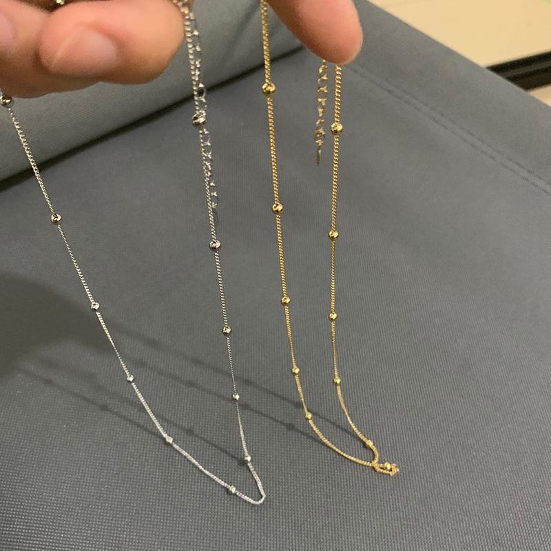 Chokers Pure Silver Link Chain Necklaces For Lady Women 40 5cm Bead Short Necklace Choker Fashion Jewelry Accessories Collier FemmeChokers
Chokers Pure Silver Link Chain Necklaces For Lady Women 40 5cm Bead Short Necklace Choker Fashion Jewelry Accessories Collier FemmeChokers
