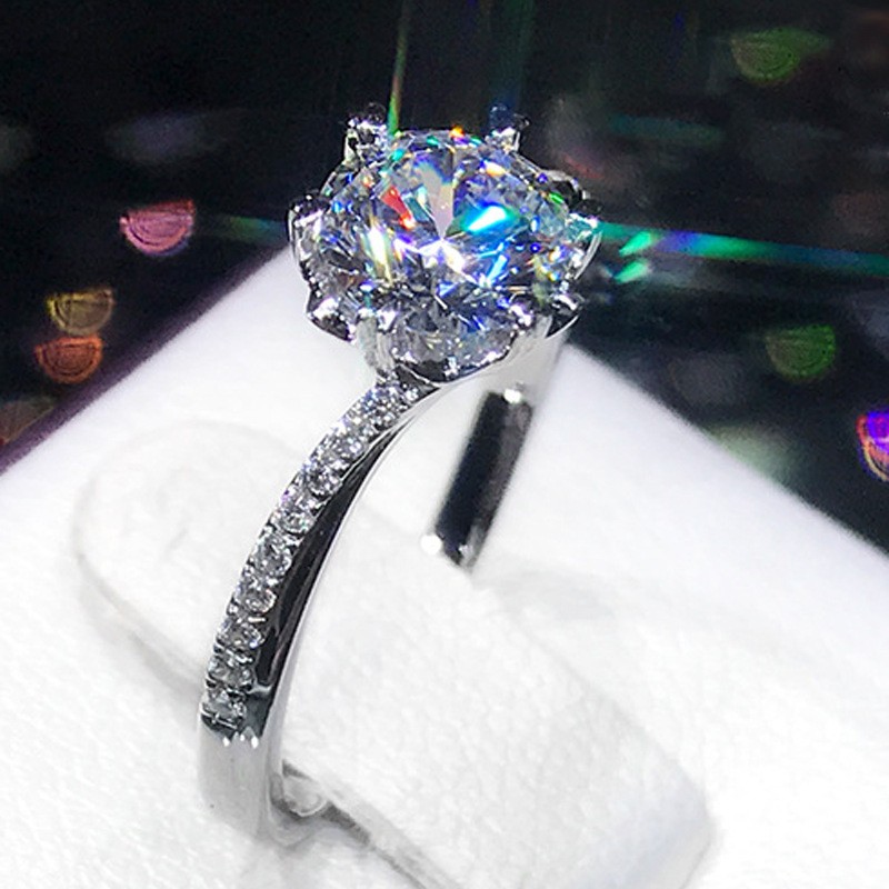 1 ct Wedding Rings For Women 925 Silver Color Cubic Zircon Ring Fashion Jewelry JZ281
1 ct Wedding Rings For Women 925 Silver Color Cubic Zircon Ring Fashion Jewelry JZ281