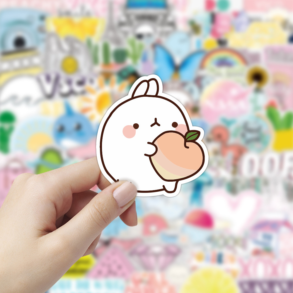 Waterproof sticker 10/50/100Pcs Cartoon Vsco Girl Stickers Pack For Laptop Phone Bicycle Skateboard Lage Guitar Toy Random Vinyl DIY Decals Car sticke